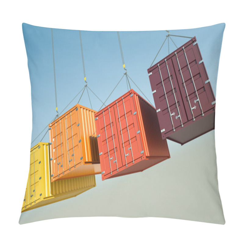 Personality  Four Shipping Containers Pillow Covers