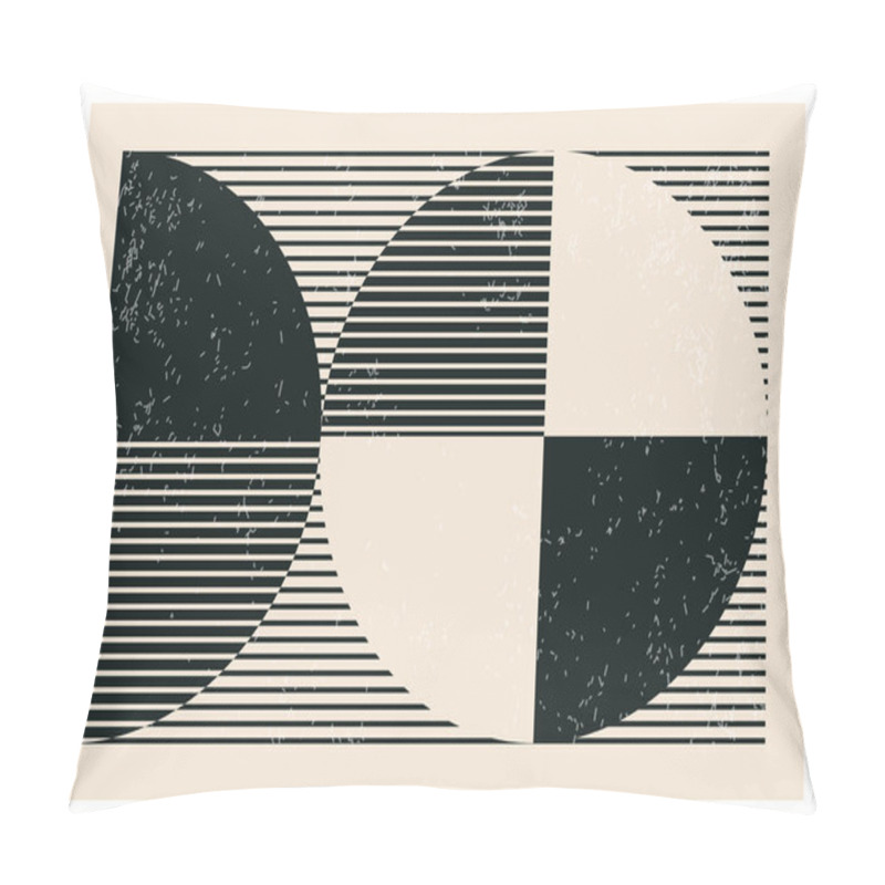 Personality  Trendy Abstract Creative Minimalist Artistic Black And White Composition Pillow Covers