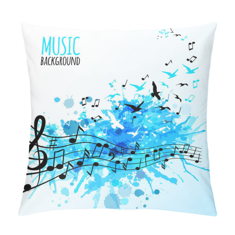 Personality  Various Music Notes Background Pillow Covers