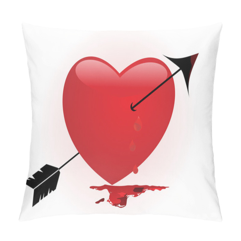 Personality  Bleeding Heart Pierced By An Arrow Pillow Covers