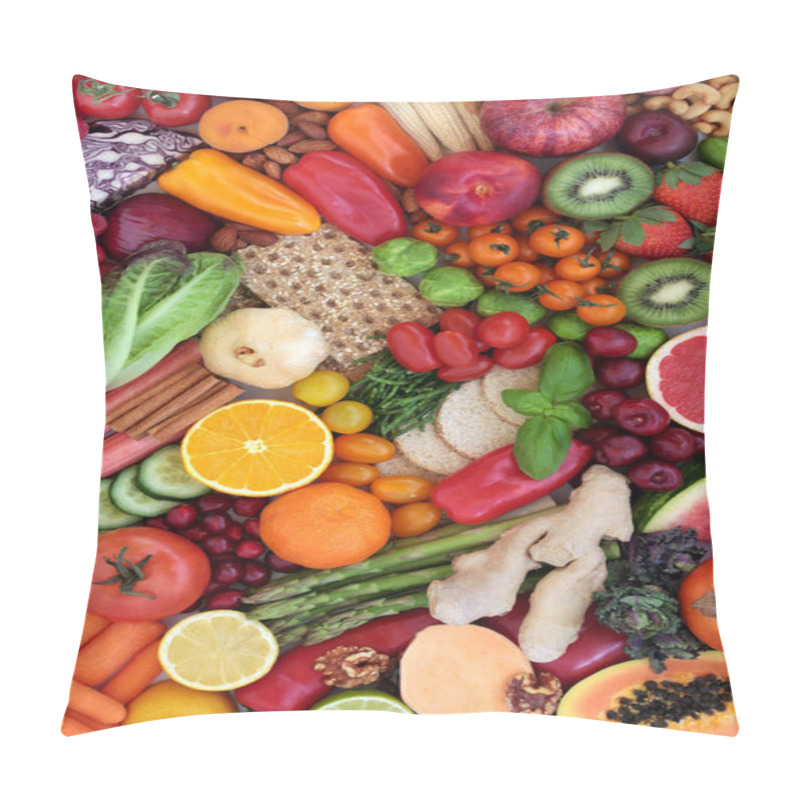 Personality  Healthy Plant Based Vegan Super Food High In Antioxidants, Dietary Fibre, Anthocyanins, Vitamins, Minerals, Lycopene, Carotenoids, Smart Carbs. Health Food, Sustainable, Ethical Eating Concept. Pillow Covers