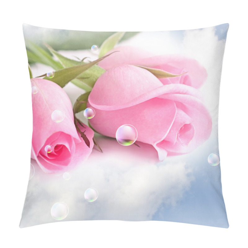 Personality  Pink Roses In The Clouds Pillow Covers