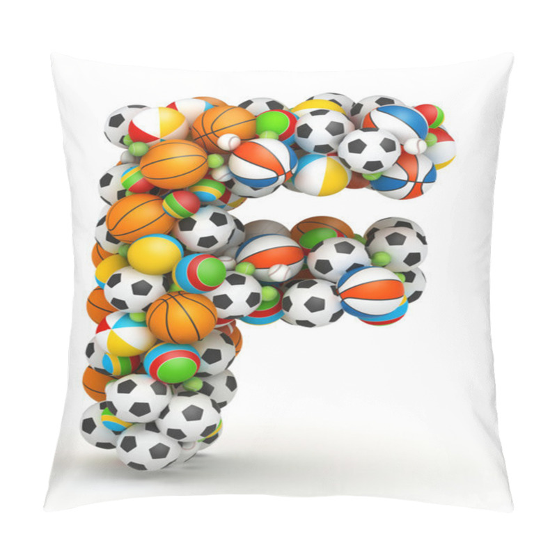 Personality  Letter F, Gaming Balls Alphabet Pillow Covers