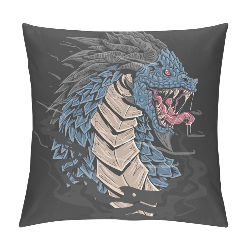 Personality  Fierce Faced Dragon With Skin Of Sharp Thorns Pillow Covers