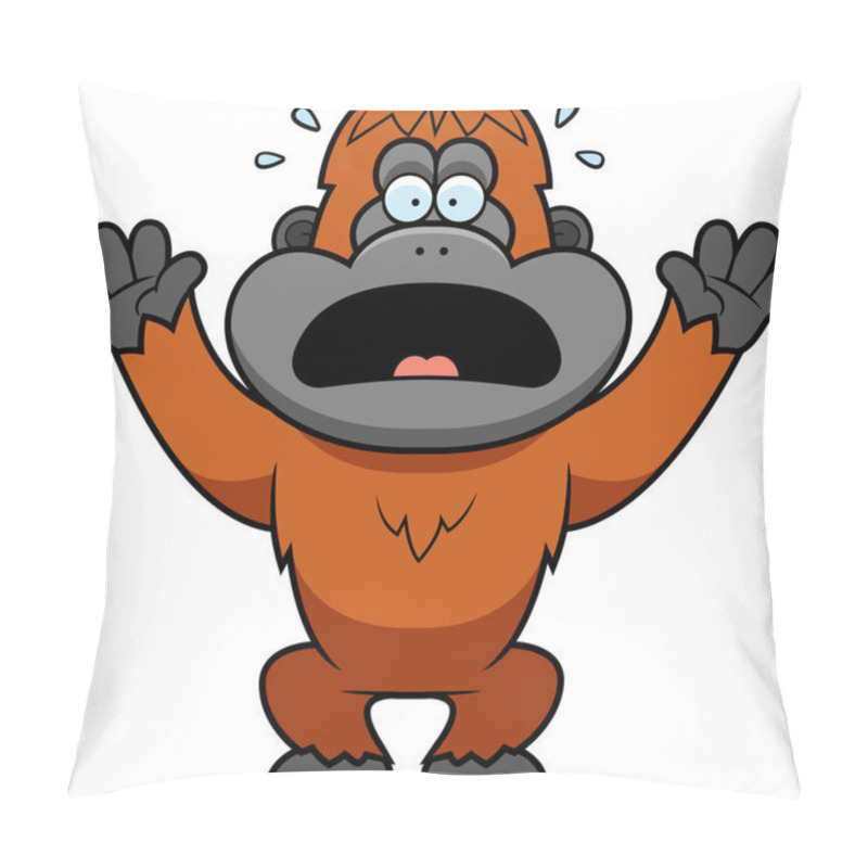 Personality  Cartoon Orangutan Panicking Pillow Covers