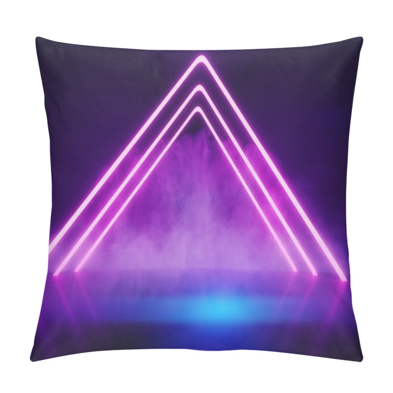 Personality  Neon Lights Smoke Background Pillow Covers