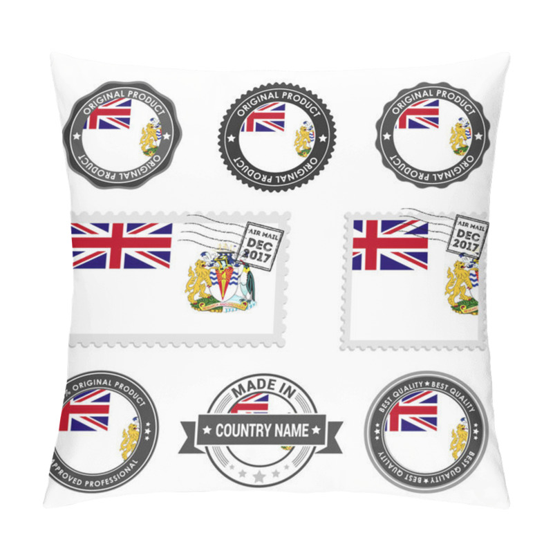 Personality  Set Of Stamps British Antarctic Territory  Pillow Covers