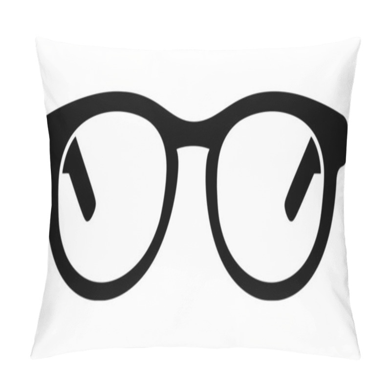 Personality  Glasses Icon Vector Illustration Isolated On White Background. Pillow Covers