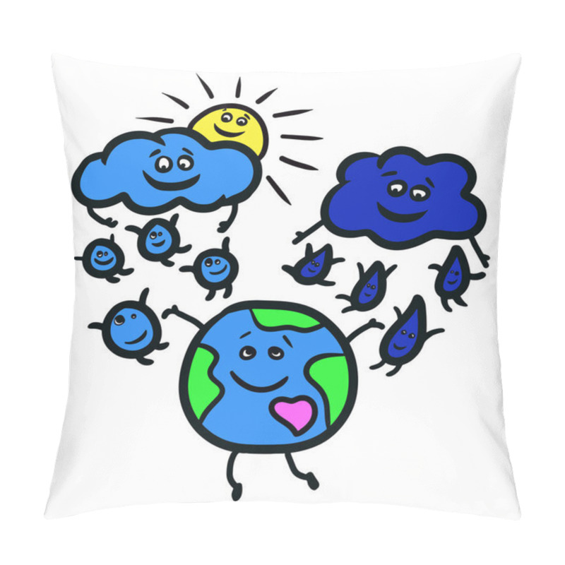 Personality  The Water Cycle In Nature Pillow Covers