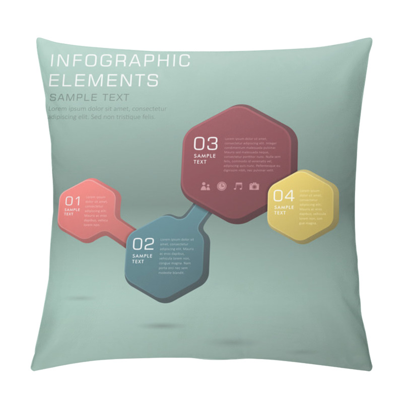 Personality  Abstract Flow Chart Infographics Pillow Covers