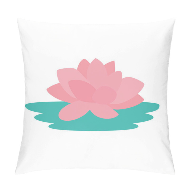 Personality  Cute Lotus Flower Isolated Icon Pillow Covers