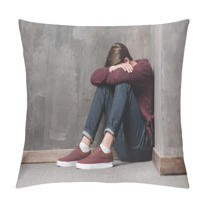 Personality  Depressed Teenage Boy  Pillow Covers