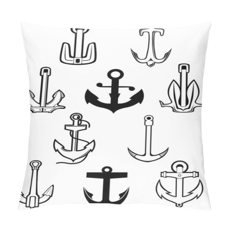 Personality  Marine Themed Set Of Ships Anchors Pillow Covers