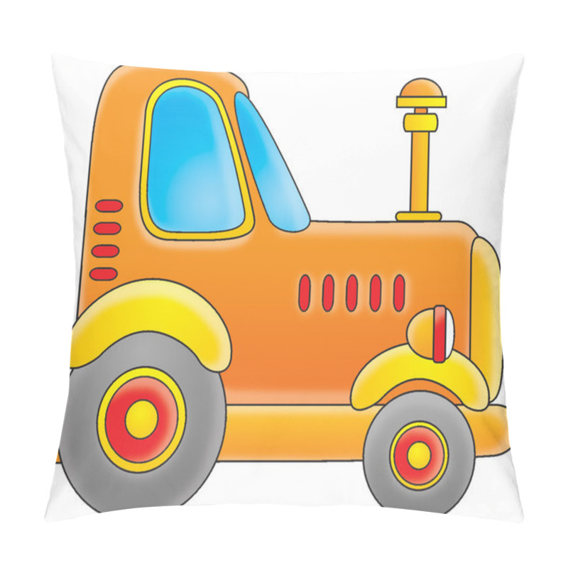 Personality  Orange Big Rig Truck Pillow Covers