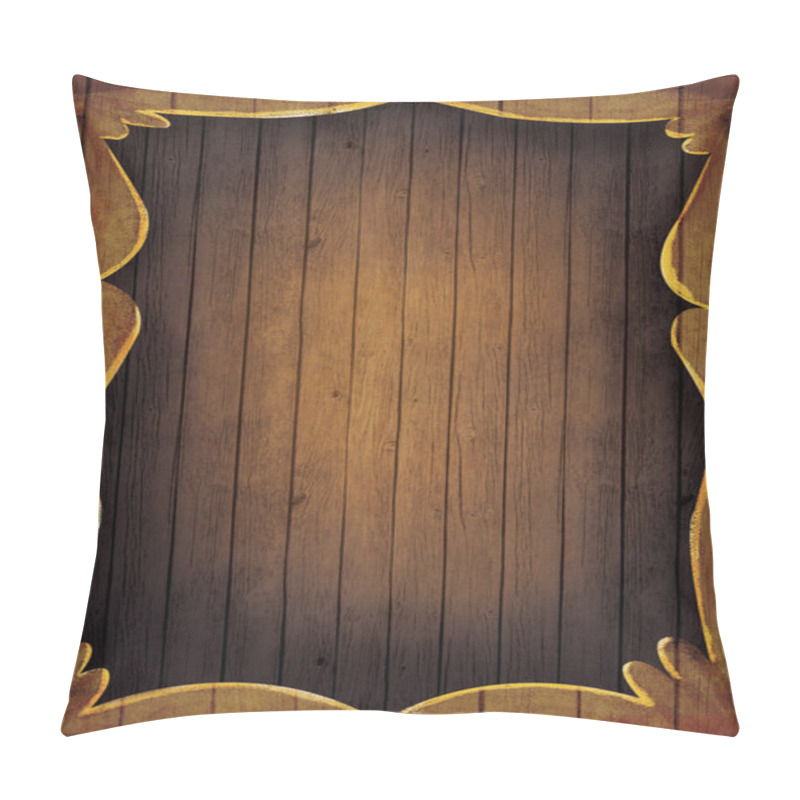 Personality  Wooden Frame Illustration Pillow Covers