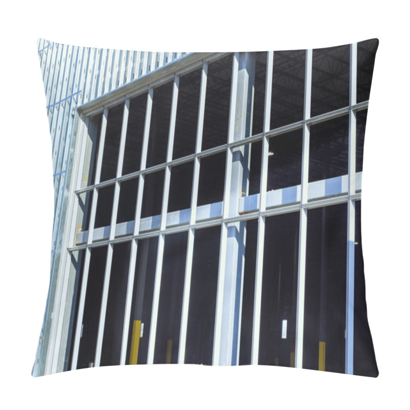 Personality  Building Structures Are Constructed Using Steel Metal Beams Profiles Frames Pillow Covers