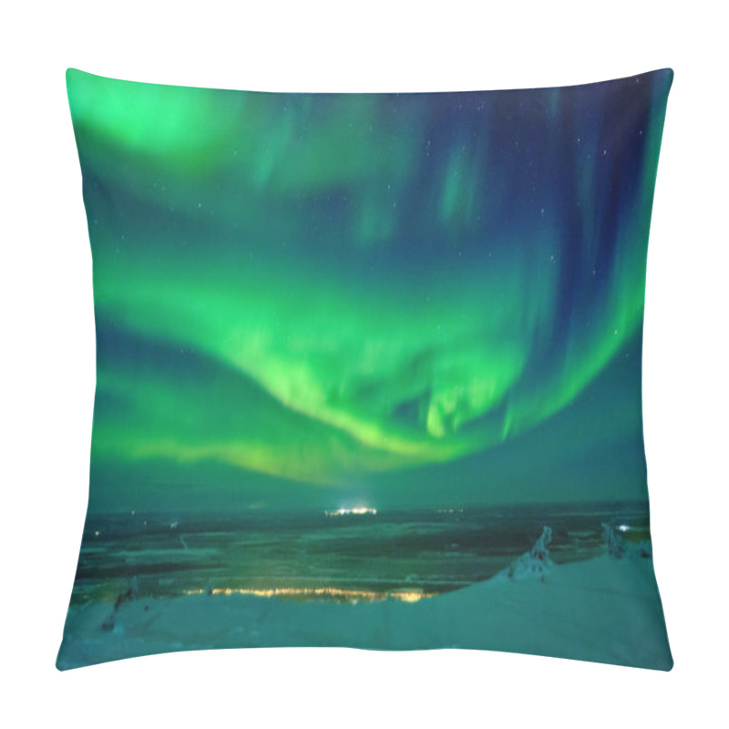 Personality  Aurora Borealis (northern Or Polar Lights. Arctic Circle In Winter Finland. Pillow Covers