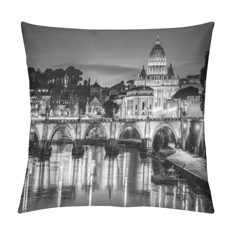 Personality  Saint Peters Basilica And Vatican City In Rome, Italy, Night Pillow Covers