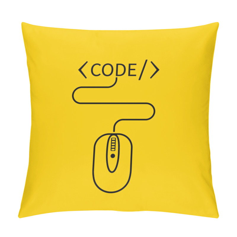 Personality  Coding Icon Vector Pillow Covers