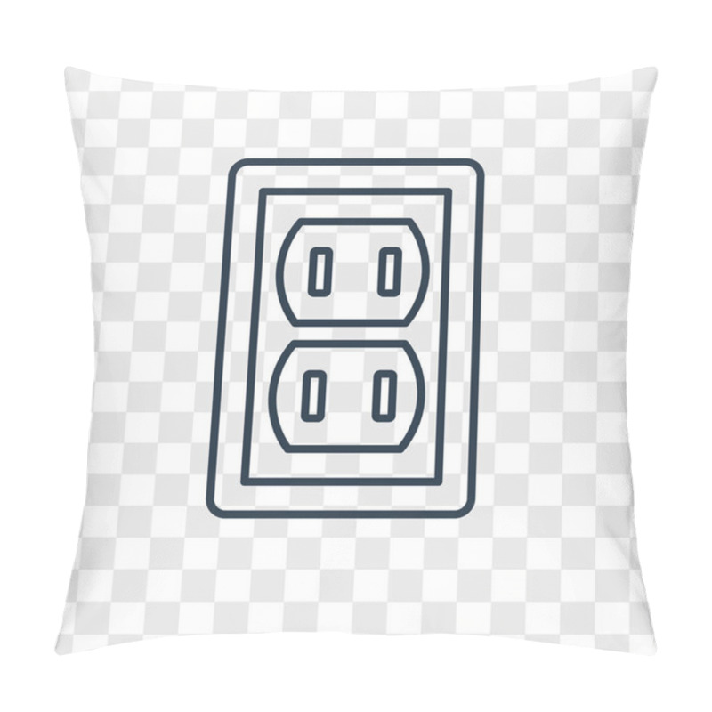 Personality  Socket Icon In Trendy Design Style. Socket Icon Isolated On Transparent Background. Socket Vector Icon Simple And Modern Flat Symbol For Web Site, Mobile, Logo, App, UI. Socket Icon Vector Illustration, EPS10. Pillow Covers