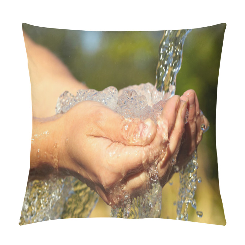 Personality  Woman's Hands With Water Splash Pillow Covers