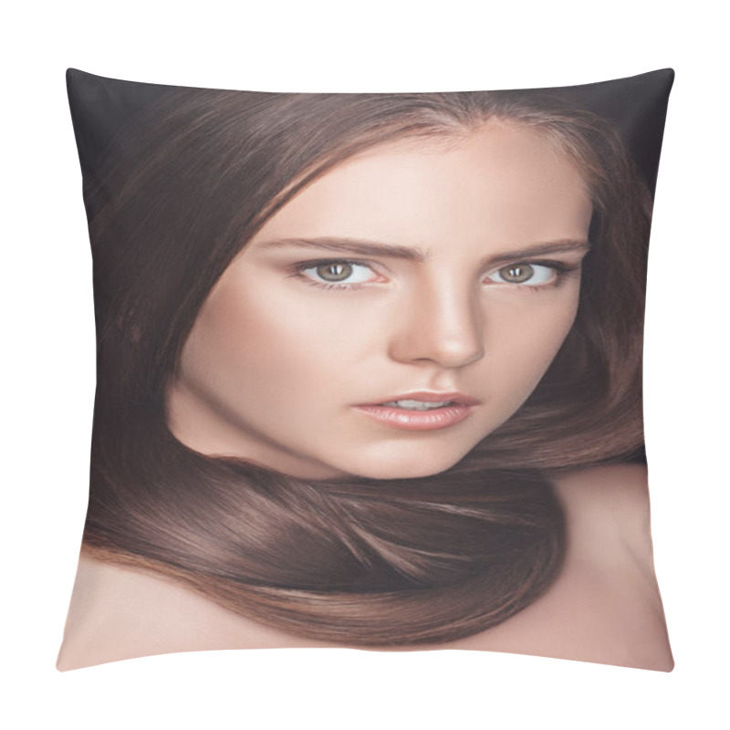 Personality  Beautiful Woman With Long Hair Pillow Covers