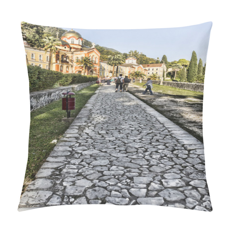 Personality  The Monastery Of New Athos. Abkhazia. Pillow Covers