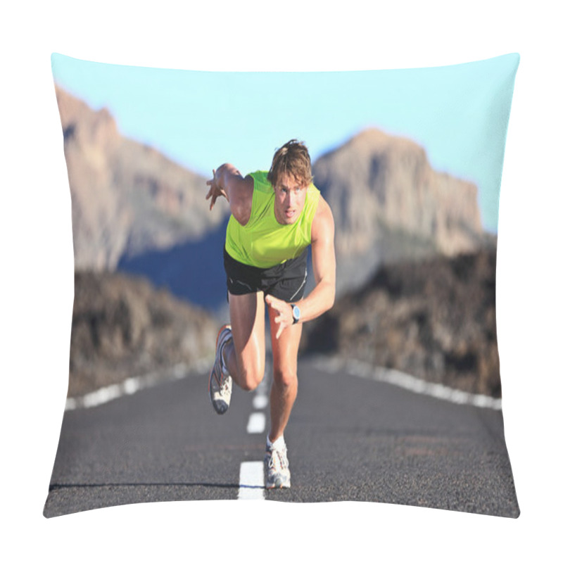 Personality  Sprinter Running On Road Pillow Covers