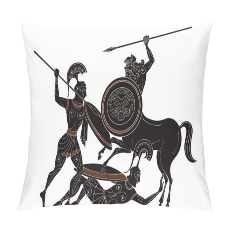 Personality  Ancient Civilization Culture.Ancient Greece Warrior. Pillow Covers