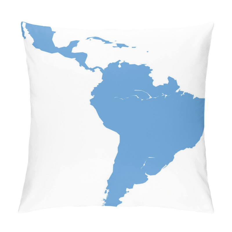 Personality  America Latin Map Icon In Solid Style Pillow Covers