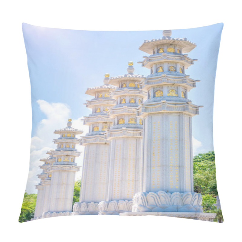 Personality  Buddhist Park, Open Space, Many Statues And Beautiful Places On The Island Of Sanya. Pillow Covers