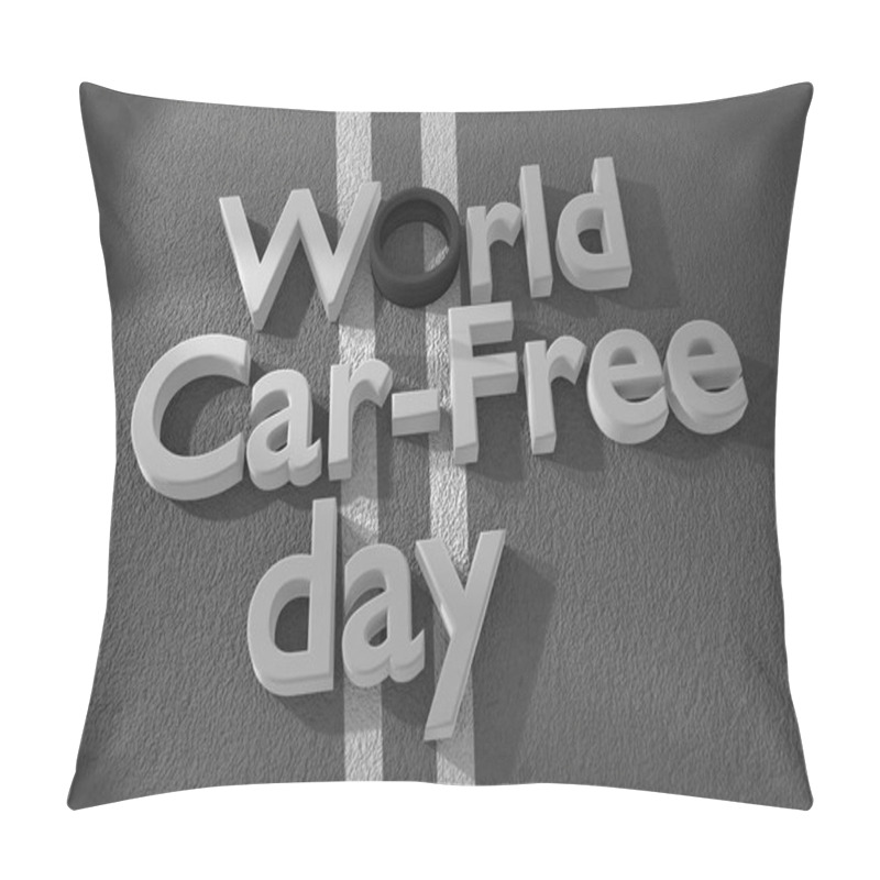 Personality  World Car Free Day Render 3D  Pillow Covers