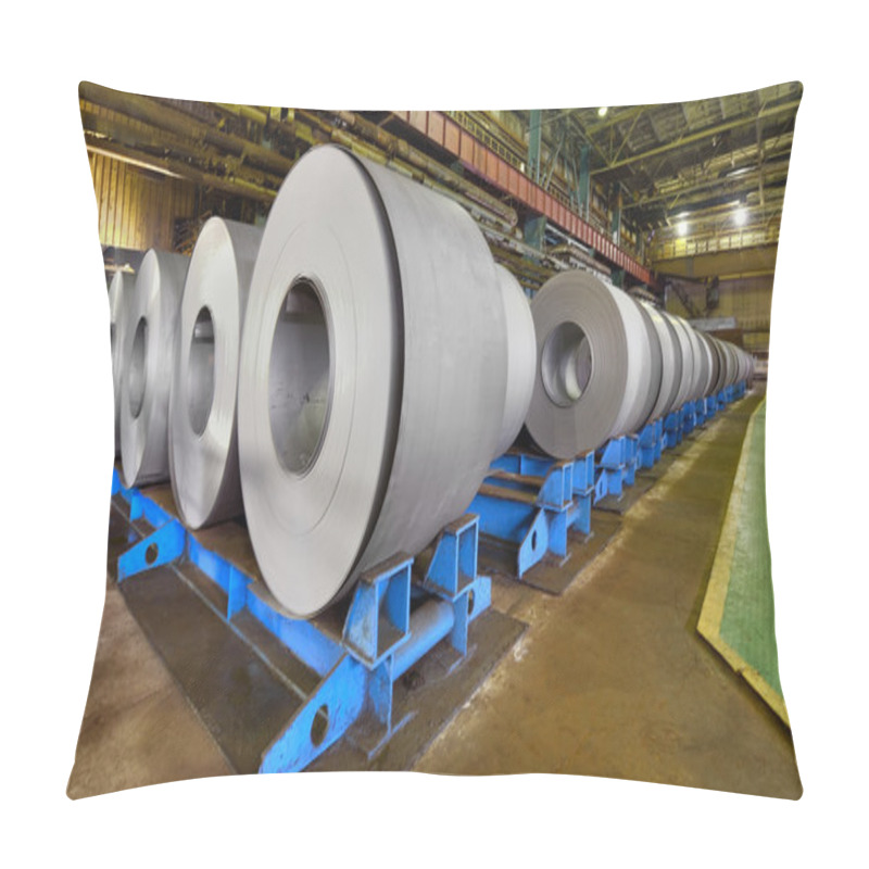 Personality  rolls of steel sheet inside of plant, Cold rolled steel coils pillow covers