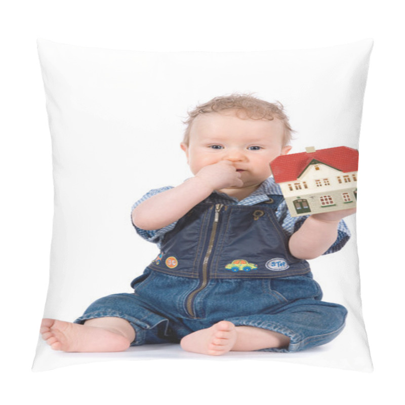 Personality  Baby With House Model Pillow Covers