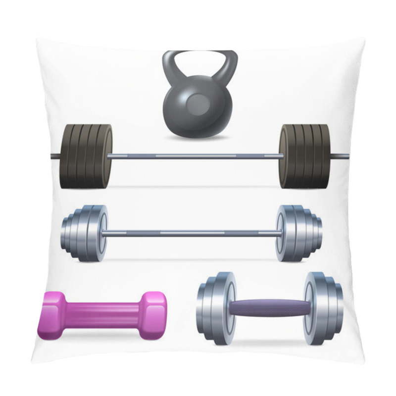 Personality  Dumbbells Barbells And Weight Pillow Covers