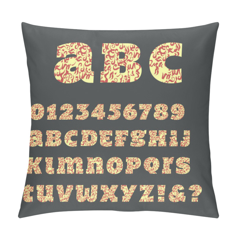 Personality  Vector Alphabet Letters With Pattern Pillow Covers