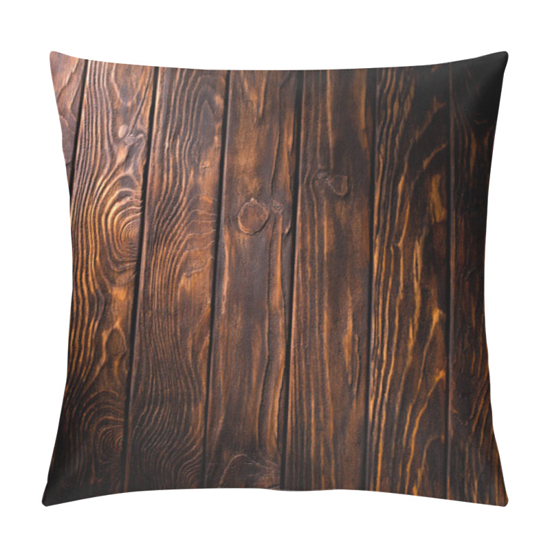 Personality  Wooden Planks Painted In Brown Background Pillow Covers