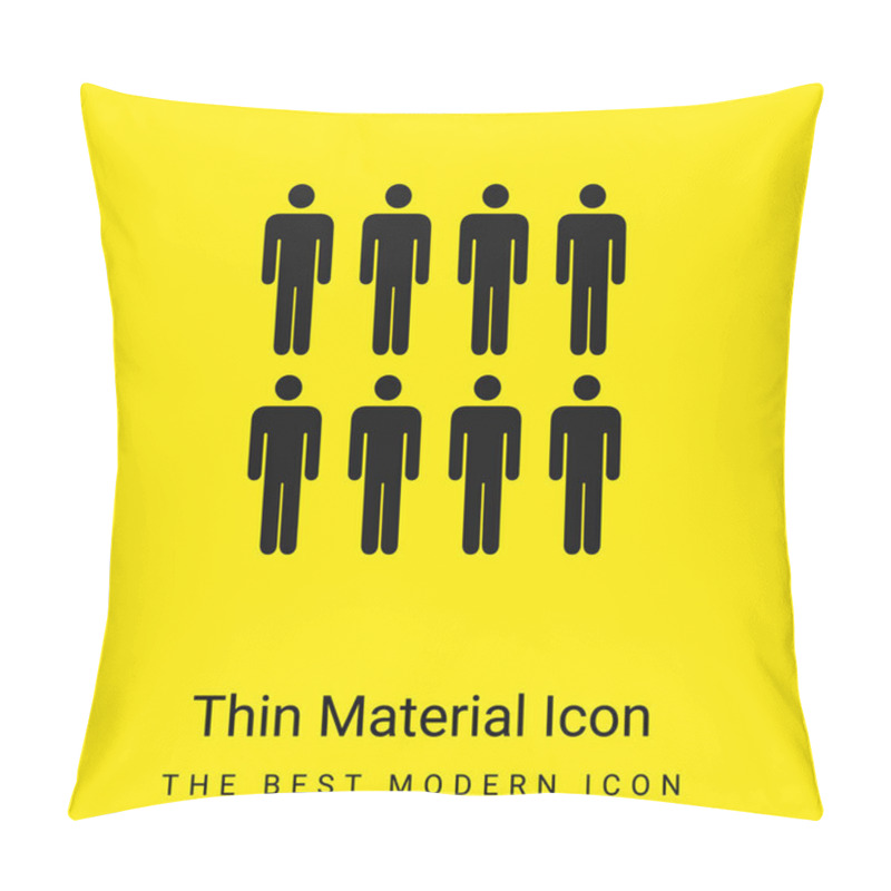 Personality  8 Persons Minimal Bright Yellow Material Icon Pillow Covers