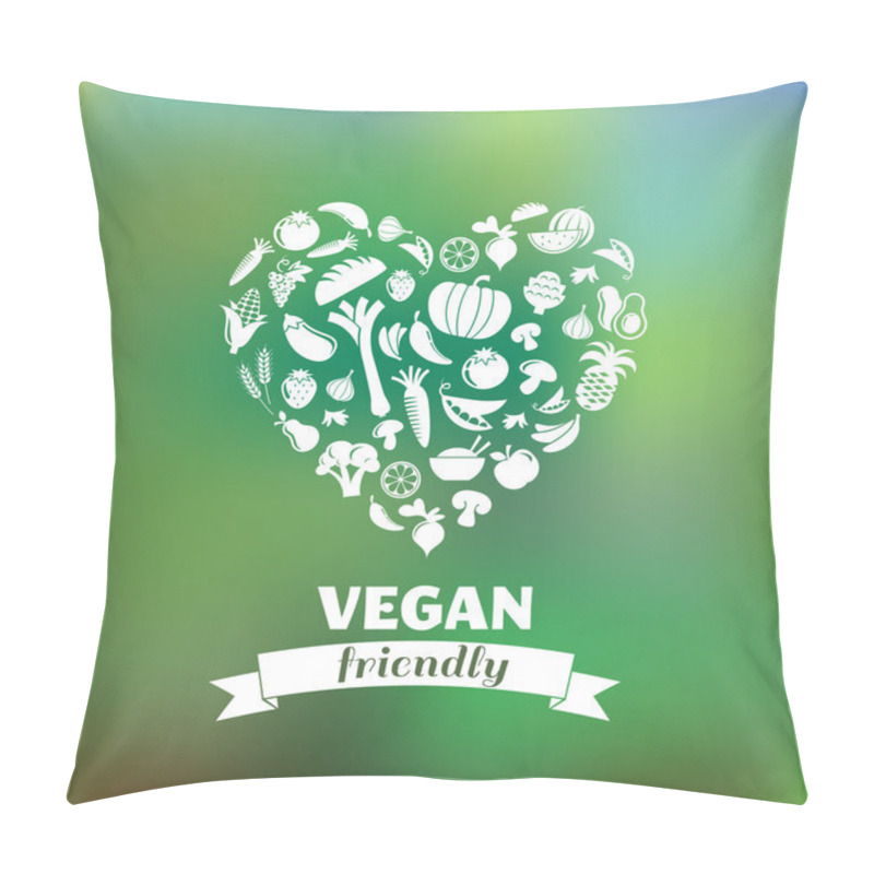 Personality  Vegetarian And Vegan, Healthy Organic Background Pillow Covers