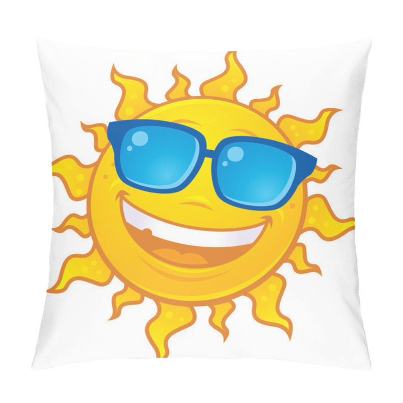 Personality  Summer Sun Wearing Sunglasses Pillow Covers