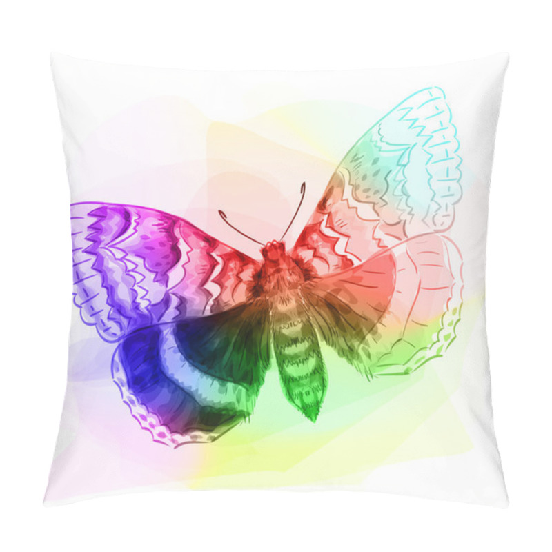 Personality  Butterfly. Iridescen Colours. Pillow Covers