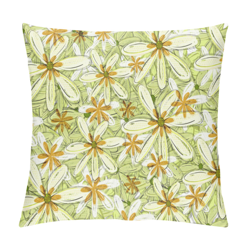 Personality  Green And Orange Hawaiian Pattern Floral Backdrop Pillow Covers