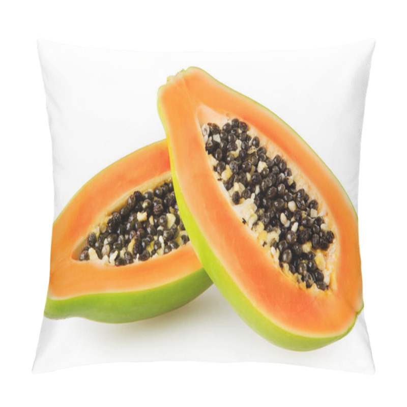 Personality  Papaya Isolated On White Background Pillow Covers