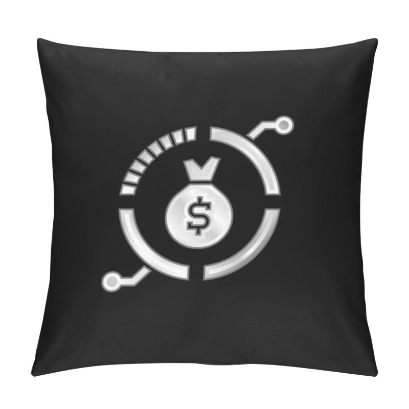 Personality  Asset Management Silver Plated Metallic Icon Pillow Covers