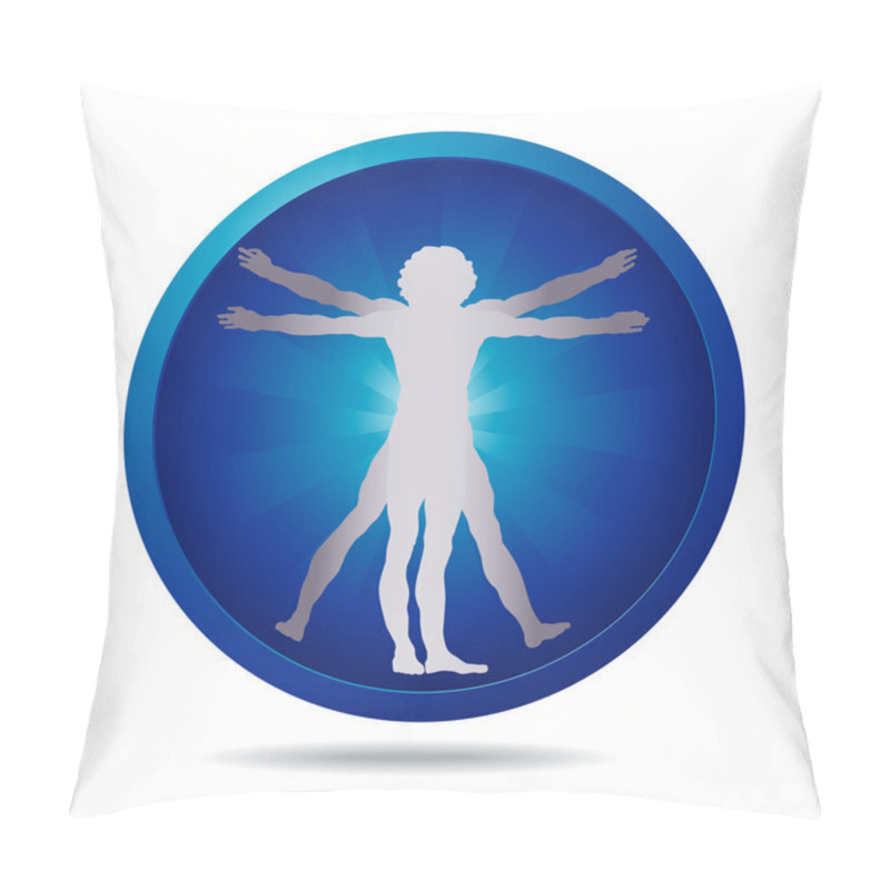 Personality  Vitruvian Man Icon Pillow Covers