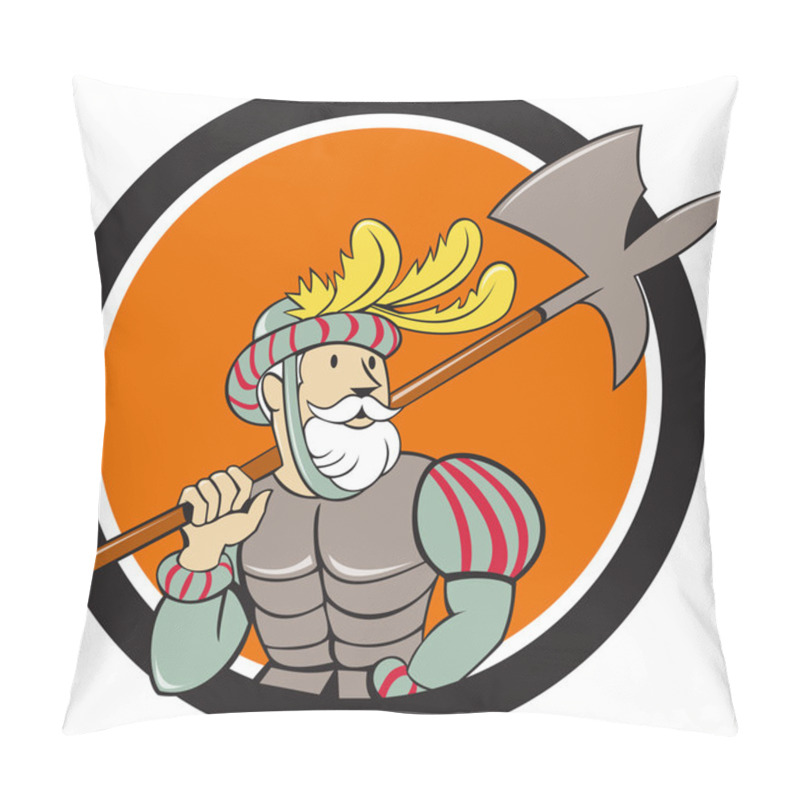 Personality  Spanish Conquistador Ax Sword Circle Cartoon Pillow Covers