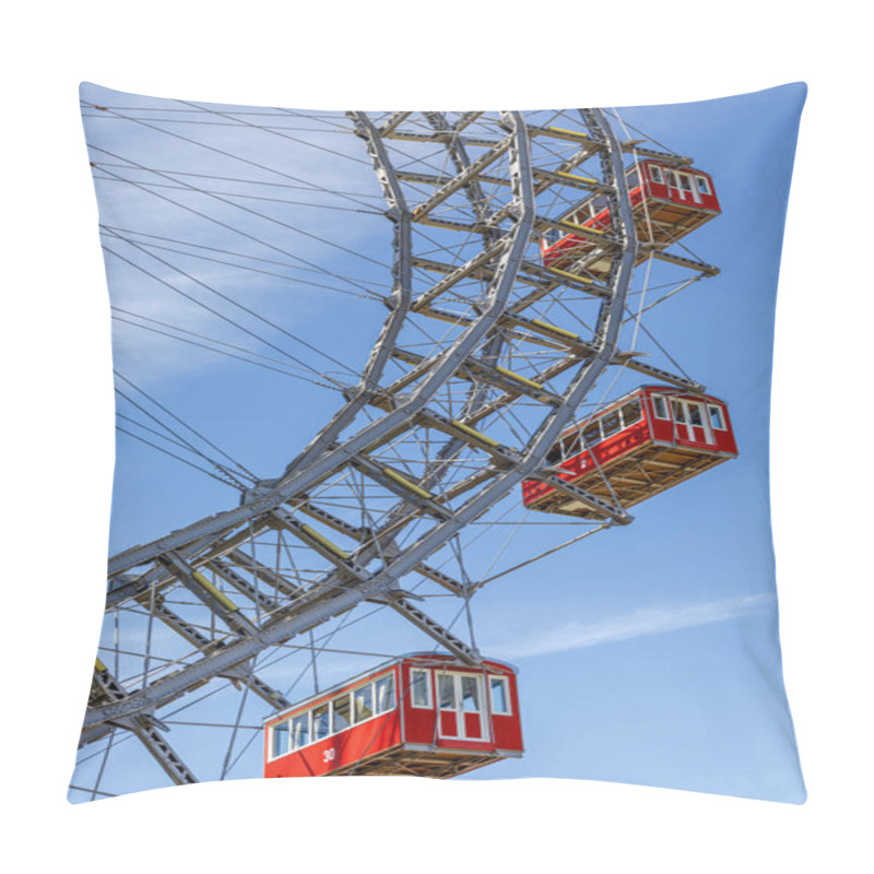 Personality  The Ferris Wheel Is One Of The Landmark From Vienna. Pillow Covers