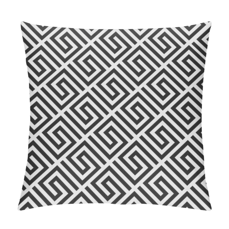 Personality  Seamless Meander Pattern With Elements Of Geometric Stripes Pillow Covers