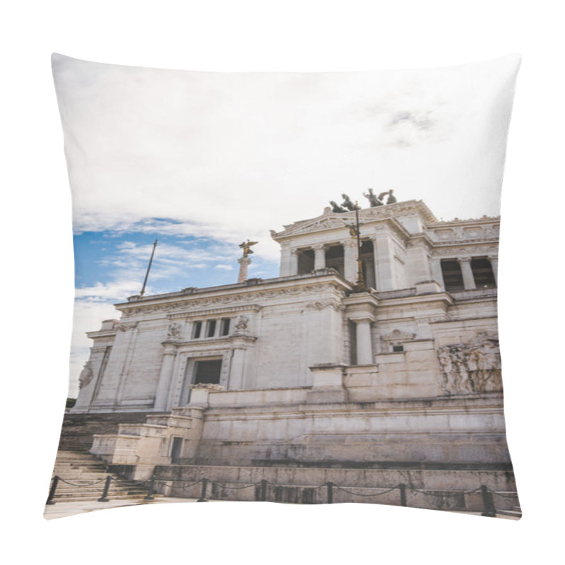 Personality  Ancient Building Of Altare Della Patria (Altar Of The Fatherland) On Piazza Venezia (Venezia Square), Rome, Italy Pillow Covers