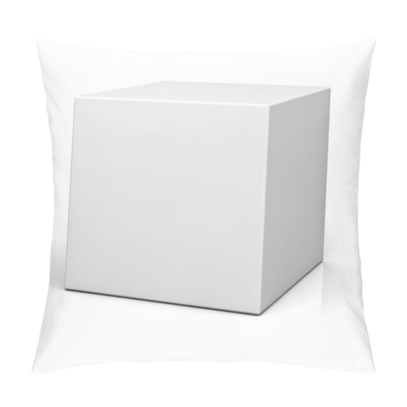 Personality  Blank Box On White Background With Reflection Pillow Covers